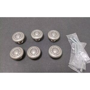 Set Of‎ 6 Amerock 1 1/4" Weathered Nickel Rope Round Cabinet Door Knob Pull